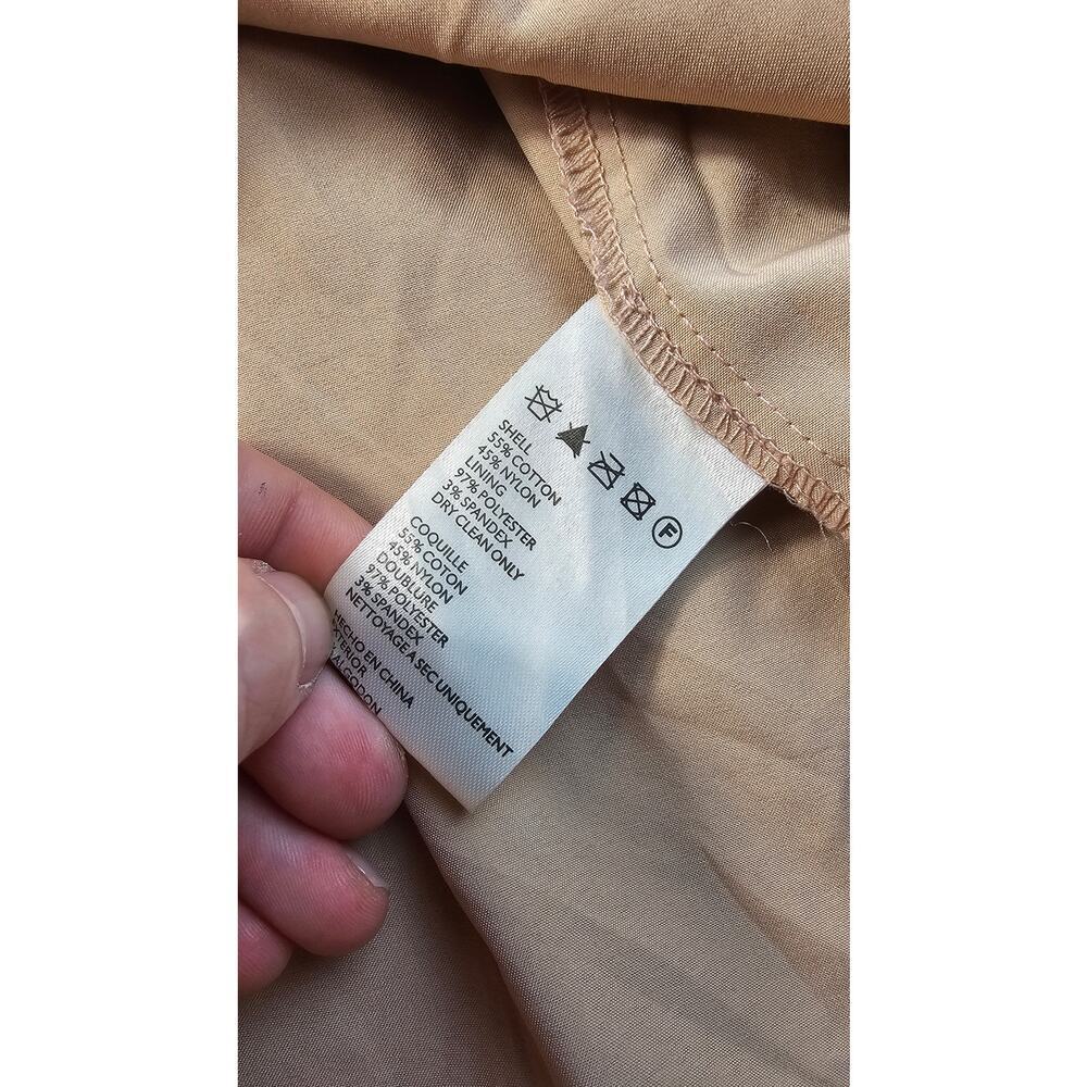 Pol pastel crochet scalloped hem trim M slub wide arm relaxed fit layering top - Picture 5 of 10